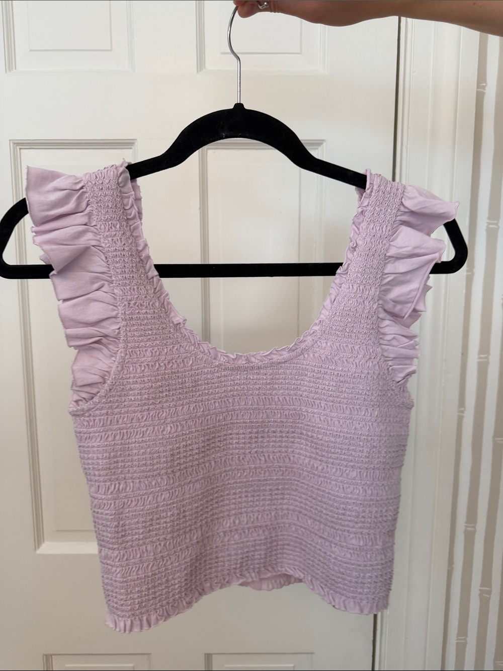 LoveShackFancy Lavender Smocked Ruffle Tank - Picture 6 of 6